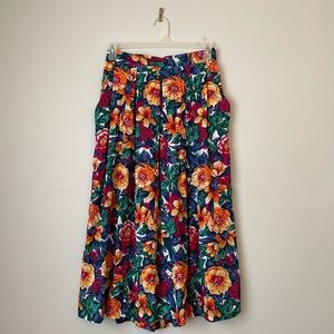 Leslie Fay Haberdashery Women’s Vintage Floral Maxi Skirt Missy 12